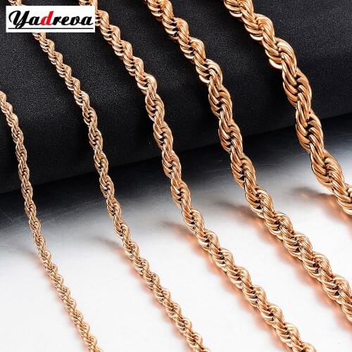New Stainless Steel Rope Chain Fashion Men And Women Jewelry Wholesale