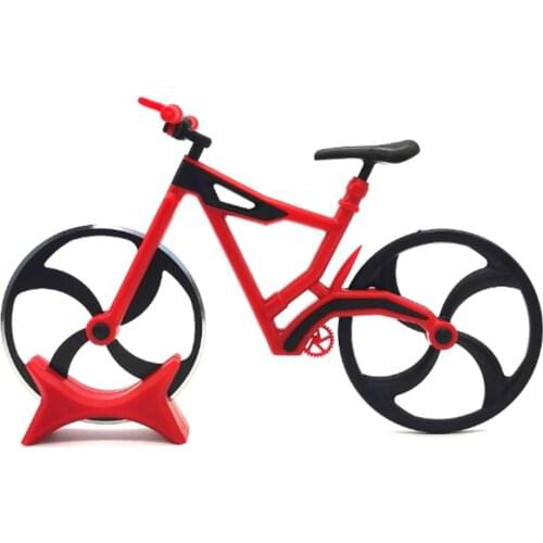 New Bicycle Pizza Cutter Wheel Non-stick Dual Cutting Wheels Stainless Steel Bike Pizza Slicer For Pizza Lovers Holiday Vacation