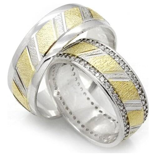 Couple Wedding Ring Sterling Silver 925 Woman And Man Luxury Jewelry Bands Engagement Anniversary Anatolian Civilization Models