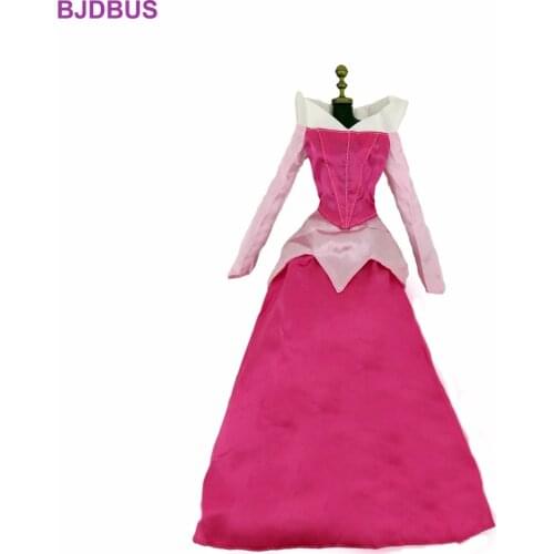 Limited Edition 1 Pcs High Quality Fairy Tale Dress Pink Princess Dinner Party Gown Clothes for 17'' Doll 43 cm Accessories Toy