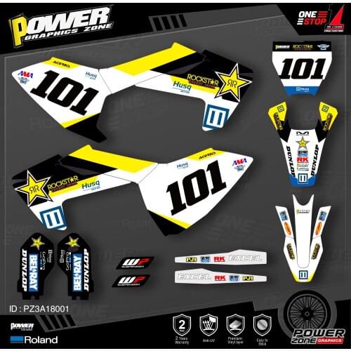 PowerZone Custom Team Graphics Decals 3M Stickers Kit For Husqvarna Decal TC 85 2018 2019 2020 01