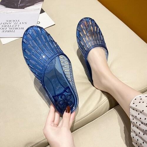 2021 Women Crystal Floral Summer Fashion Slippers Female New Elegant Casual Slides Ladies Comfort Solid Outside Flat Big Size
