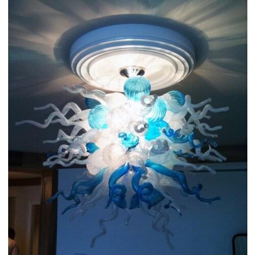 Blue and White Hanging Wonderful Murano Art Lighting Blown Glass Chandelier Ornament