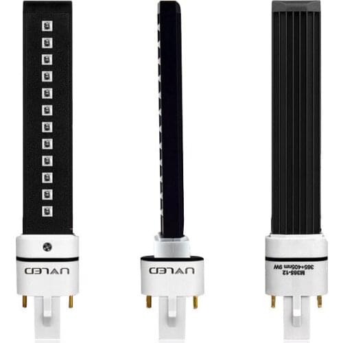 Wholesale 12pcs Excellent 9W 365nm + 405nm Replace LED Lamp Tube Light Bulb Nail Dryer Electric Led Universal Bulbs Replacement