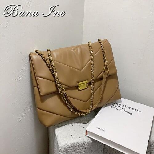 V-shaped Stripes Concise Soft Leather Shoulder Crossbody Bags for Women 2021 Fashion Chain Casual Messenger Bag Sac A Main