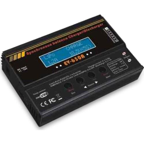 Black EV-650 50w 5a 1-6s lipo battery charger rc car rc boat rc airplane battery balance charger