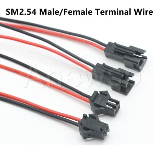 10Pair JST SM2.54 2.54mm Pitch 2P 3P 4P-8P Male to Female Plug Terminal Wire Connector Terminal for LED Downlight Ceiling Lamp