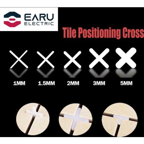 100pcs 1.0/1.5/2/2.5/3mm Decoration Tool Ceramic Tiler Spacer Cross Plastic Tile Plumber Reuseable Leveling System Construction