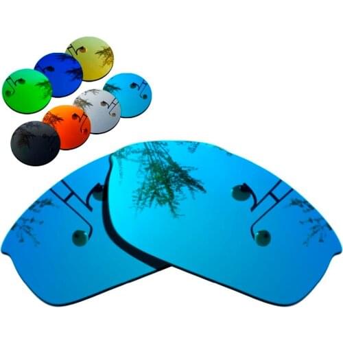 100% Precisely Cut Polarized Replacement Lenses for Flak Jacket Sunglasses Blue Mirrored Coating Color- Choices