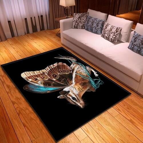 Cartoon Butterfly Pattern 3D Carpets Child Bedroom Play Area Rugs Kids Room Decor Carpet Rug Game Crawl Floor Mats Children Baby