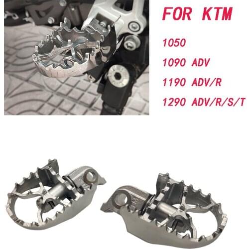 Stainless steel FOR KTM 1050 1090 1190 Adventure 1290 Adventure S R T Motorcycle Accessories Front Footpegs Foot Rest Peg