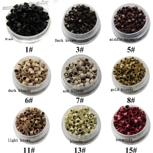 4.5*3.0mm Aluminium Tubes Micro Rings/Links/Beads with screw For Human Hair Extensions/feather tip hair 500pcs/lot