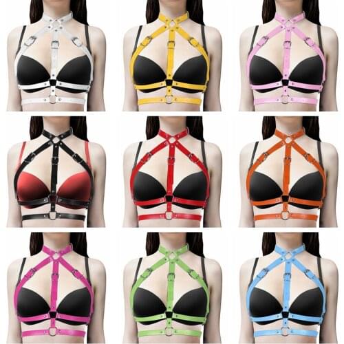 Body Bondage Punk Straps Chest Stylish Accessorie Gothic Bdsm Rave Wear Harness Fashion Adjust Handmade PU Leather Harness Belts