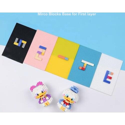 Colorful Mirco Bulidling Blocks Mini Bricks Figures Soft Rubber Baseplate for First layer