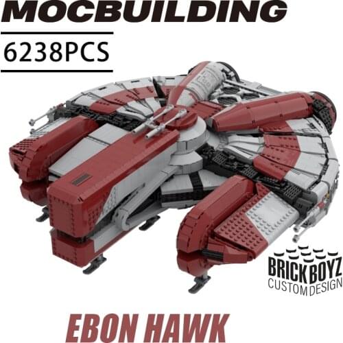 Kids Movie Idea Creator MOC Building Blocks Ebon Hawk Dynamic-Class Freighter Spaceship Battle Ship Model Toys Children Gifts