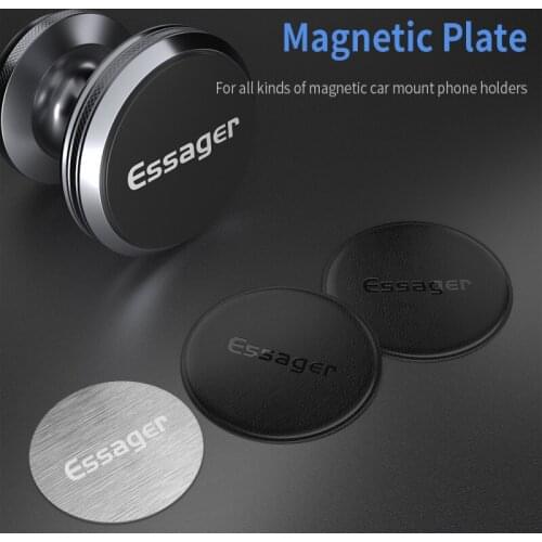 Essager 40mm Metal Plate Disc Iron Plate And Leather Iron Plate Plate Suitable For Magnetic Phone Support Installation Bracket