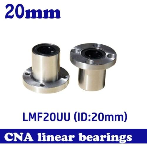 Hot sale 1pc LMF20UU 20mm flange linear ball bearing for 20mm linear shaft CNC
