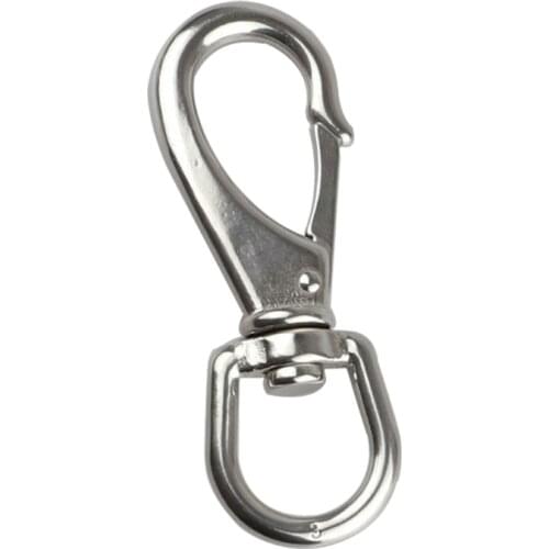 Stainless Steel Swivel Eye Snap Hook Marine Boat Hardware Spring Buckle Scuba Diving Clip Spring Hooks Strong & Durable