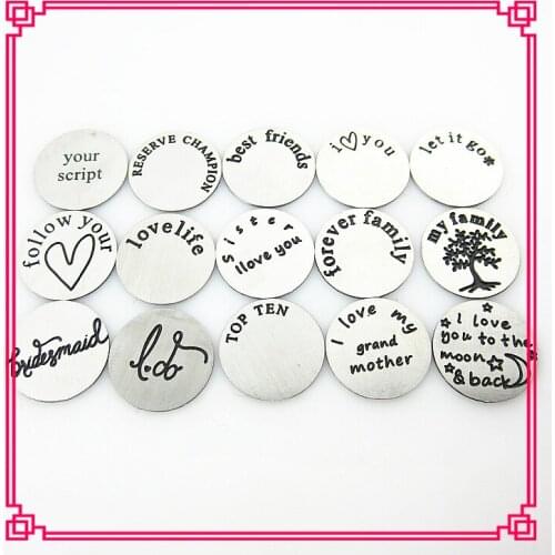 Hot selling 16mm stainless steel mix 15 different designs(per 2pcs) floating plate fit 25mm floating memory lockets