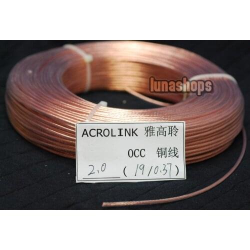 LN002497 100m Outside Dia:2mm 19Pins*0.37mm Acrolink OCC Signal Wire Cable For DIY Hifi 99.99999% Pure Copper