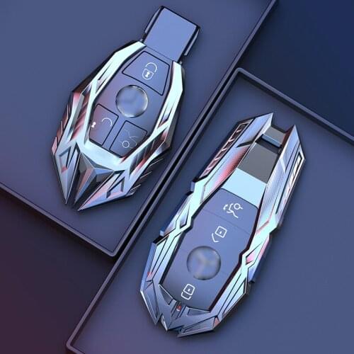 Metal Car Remote Key Cover Case Shell For Mercedes Benz AMG GT A C E S R G Class GLC CLS CLA SLC GLS GLE EQC E300 C260L