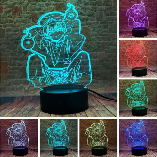 Lovely 3D Illusion LED Table Nightlight Colorful Change Lamp Flash Japan Manga Toilet-Bound Model Hanako-kun Anime Figure Toys