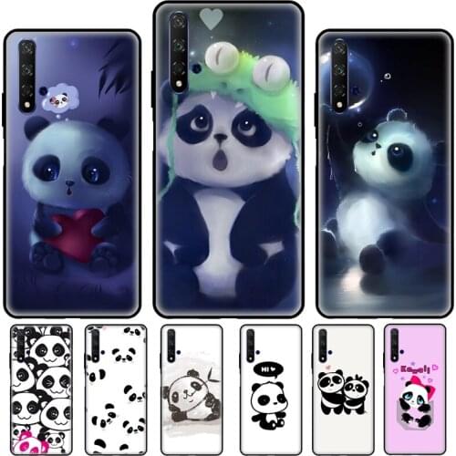 Cute Cartoon Panda For Huawei Nova 5T 2 3 2Z Case For Huawei Y5 Y6 2017 2018 Y9 Y7 2019 Y6P Y5P 2020 Cover