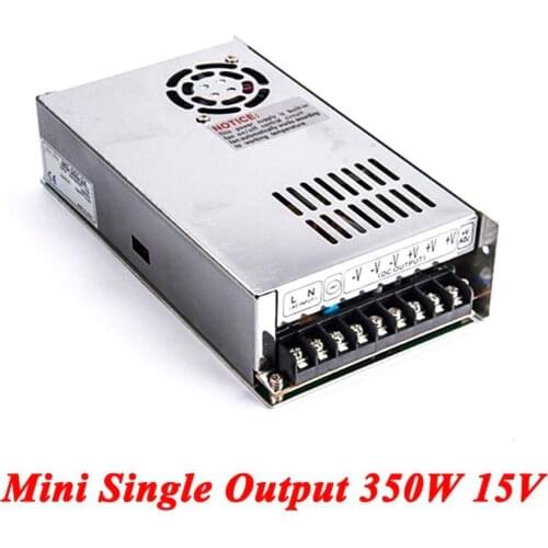 MS-350-15 Mini type switching power supply 350W 15v 23A,Single Output watt for Led Strip,AC110V/220V Transformer to DC 15 V
