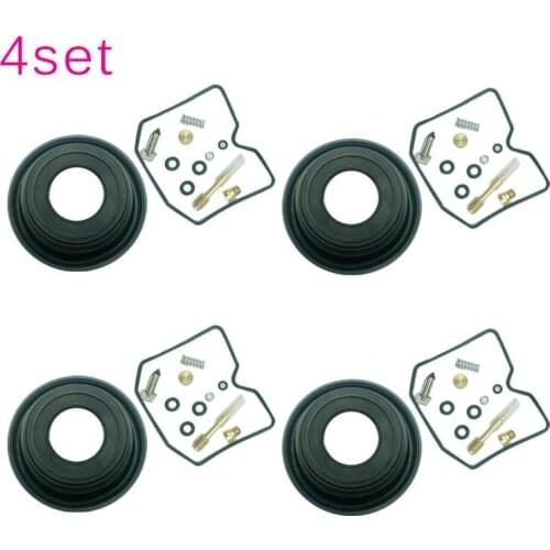 4 Set Carburetor Rebuild Kits Plunger Vacuum Diaphragm For Kawasaki Carb Repair Carburetor Repair Sets Metal Rubber Dropshipping