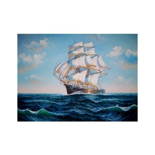 Embroidery Counted Cross Stitch Kits Needlework - Crafts 14 ct DMC DIY Arts Handmade Decor - Ship Boat 3