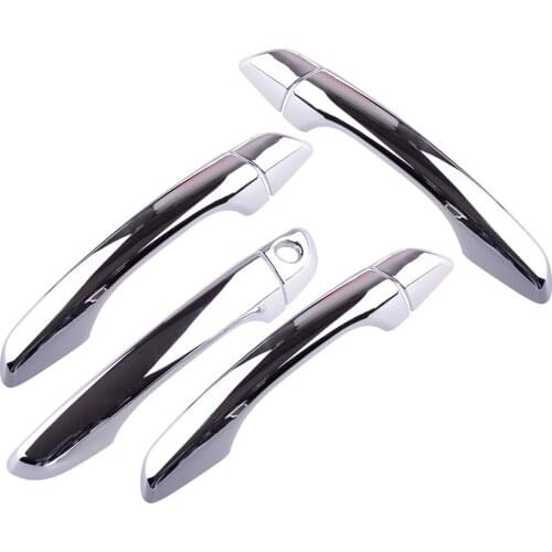 ABS Chrome Car Front Rear Left Right Exterior Door Handle Cover Trim with Smart Hole Fit For Hyundai Accent 2018 2019 2020 2021