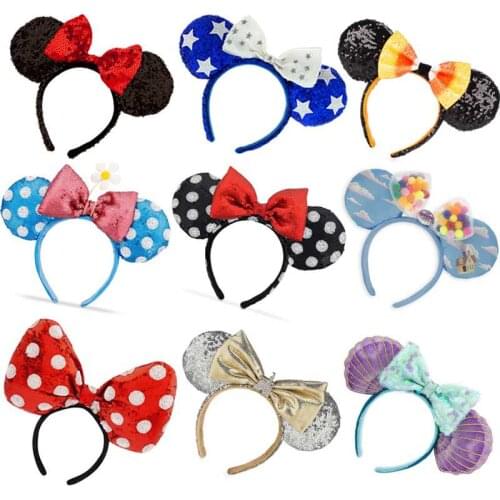 NEW sequin Purple Gold Flower DOT EARS COSTUME Hallowmas Headband Cosplay Plush Gift 24 Styles