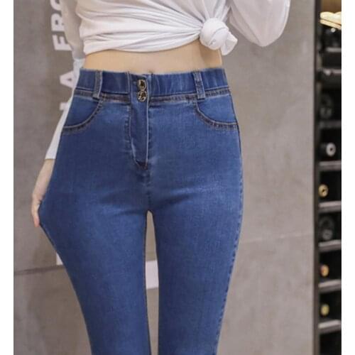 Solid Color jeans for women high waist jeans Skinny Pencil Pants Long Trousers denim pants Bodycon Skinny Jeans Women Pants