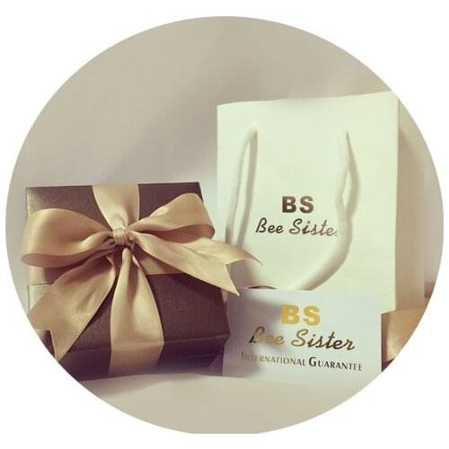 BS 1 Set Original Gift Box Handbag Bee Sister Brand Original Package Gift Box With Paper Hand Bag Present Use Case