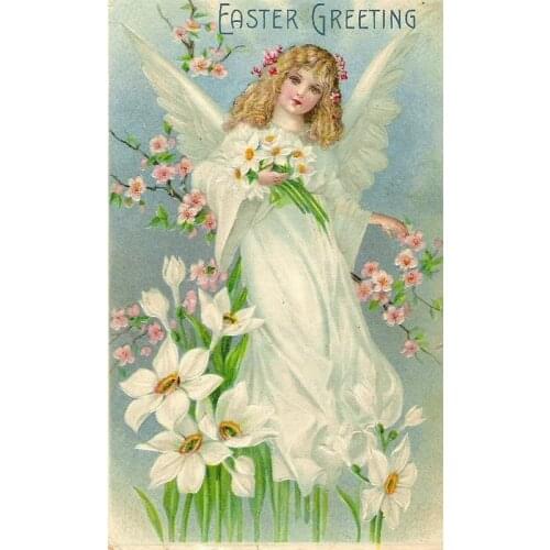Easter Angel Painting Cross Stitch Kits Needlework Embroidery Crafts 14CT Unprinted DIY Arts Handmade Home Decor