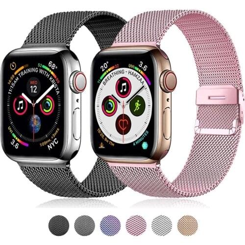 Milanese strap For Apple watch band 44mm 40mm iWatch band 42mm 38mm Metal Stainless steel bracelet Apple Watch series 4 3 5 SE 6