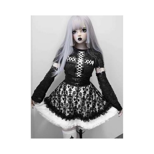 Ruibbit New Arrival Rock Punk Gothic Harajuku Hot Girl Cake Dress Black Soft Girl Japanese Lolita Lace Mini Skirt + top Suit Y2k