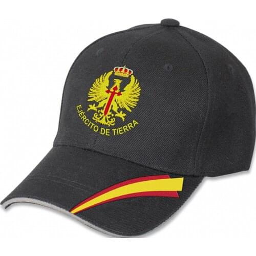 Embroidered cap emblem army of land, one size. Black Color