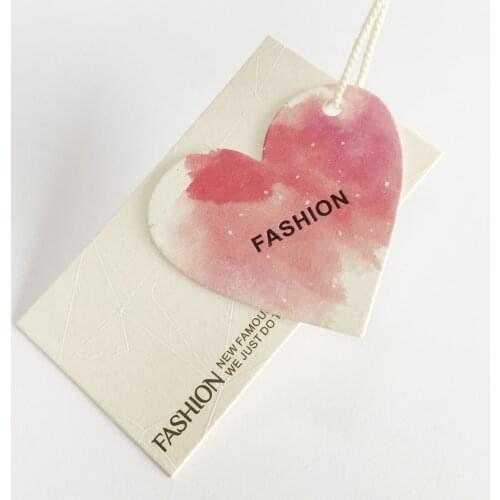 High Quality Customized Brand Logo Woody Paper Hang Tags With String For Luxury Clothing