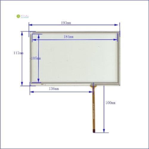 ZhiYuSun 8Inch 193*117 4Wire Resistive TouchScreen Panel Digitizer TOUCHSENSOR for GPS CAR