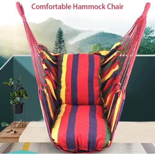 1-2 Person Swing Chair Garden Hammock Canvas Fabric Hanging Bed Camping Hunting Sleeping Swing Hammock Chair
