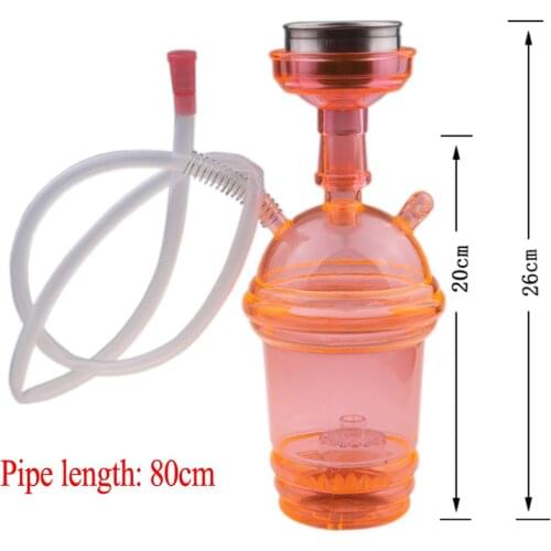 1pcs Acrylic Hookah Pipe Narguile Nargile Cachimba With Hose Bowl Charcoal Tongs Shisha Chicha Cigarette Accessories