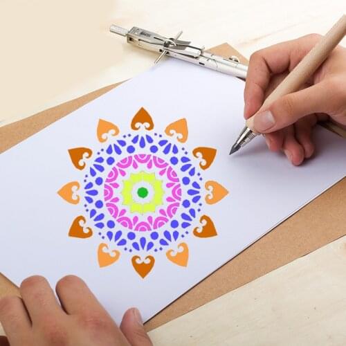 13*13 Flower pvc Layering Stencils for DIY Scrapbooking/photo album Decorative Embossing DIY Paper Cards Crafts