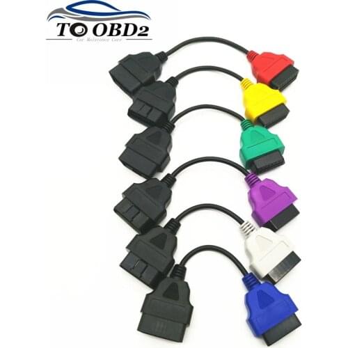 6PCS/lot High Quality FOR fiatecuscan OBD2 Connector Diagnostic Cable For Fiat ECU Scan MultiECUScan Cable for Fiat