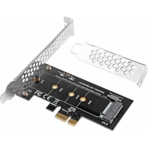 PCI-E x1 to M.2 NVMe M Key Slot 3.0 Converter Adapter with Low profile bracket for Samsung PM961, 960EVO, SM961, PM951 M2 SSD