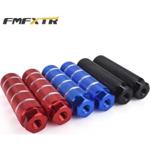 Aluminum MTB Bike Foot Pegs Bicycle Pedals Front Rear Axle Foot Pegs BMX Footrest Lever Cylinder Rocket Launcher Bike Accessorie