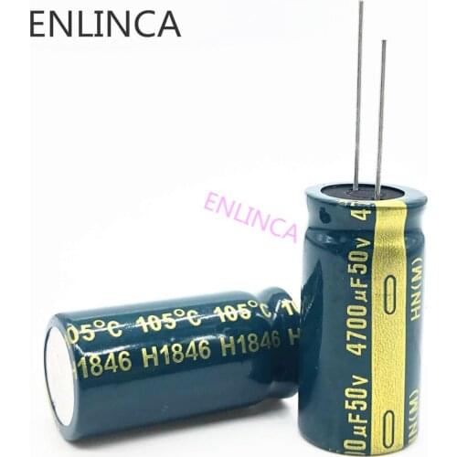 5pcs/lot AC08 50V 4700UF aluminum electrolytic capacitor size 18*35 4700UF 50V 20