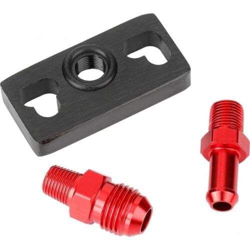 Car Fuel Rail Pressure Regulator Adapter with Fitting Replacement Fit for Honda Aluminium Fuel Regulator Adapter Car Accessories