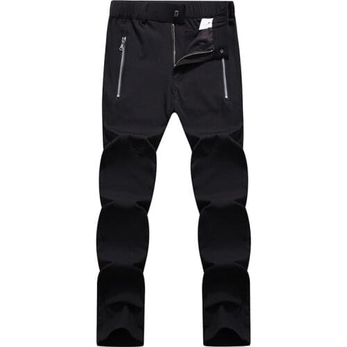 Male Summer Breathable Plus Size Solid Trousers Windproof Waterproof Quick Dry Outdoor Camping Treeking Fishing Hiking Pants