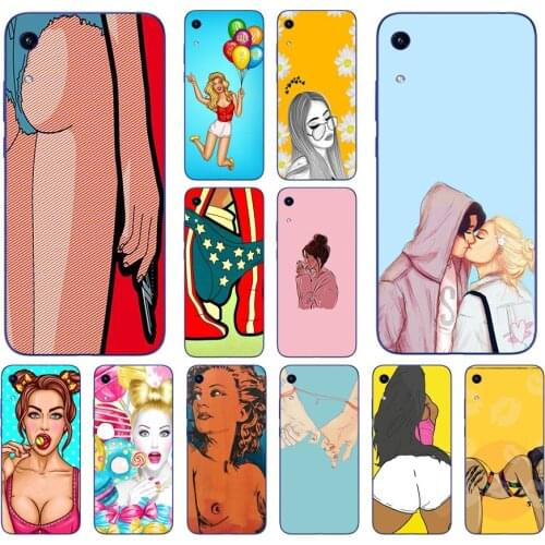 102AA hot flirt sexy girl Silicone TPU Protective Cover Phone Case On For Huawei Honor 8A 8S 9A Prime 10i 20i Case Soft